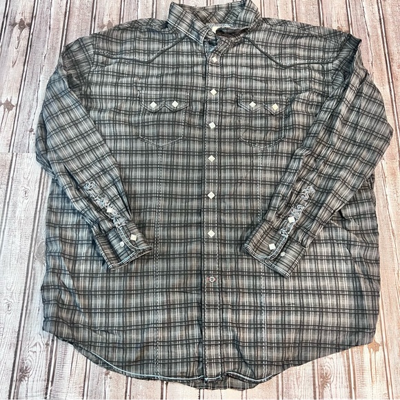 Panhandle Evergreen Plaid Button Down Shirt main image 1